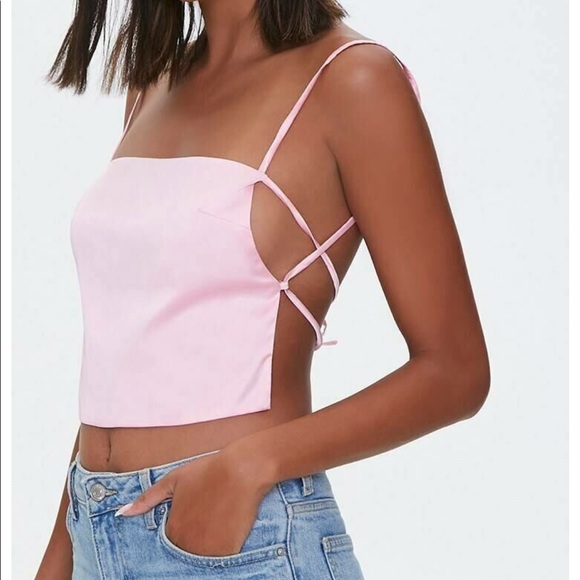 Forever 21 Tops - -NWT- Forever21 Tie-back cropped cami
